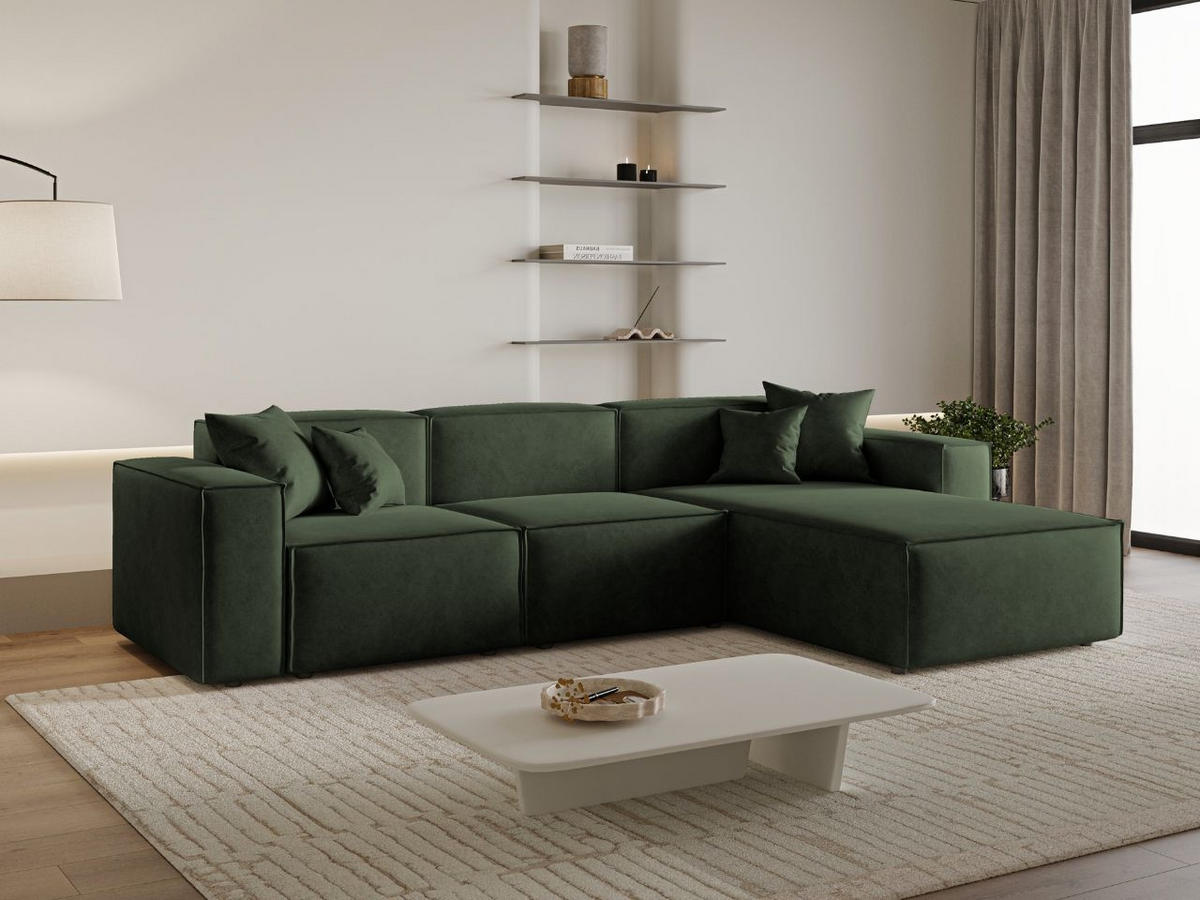 ECKSOFA Arizona Grün Rechts - Grün, Holz/Textil (265/180cm) - Graingold