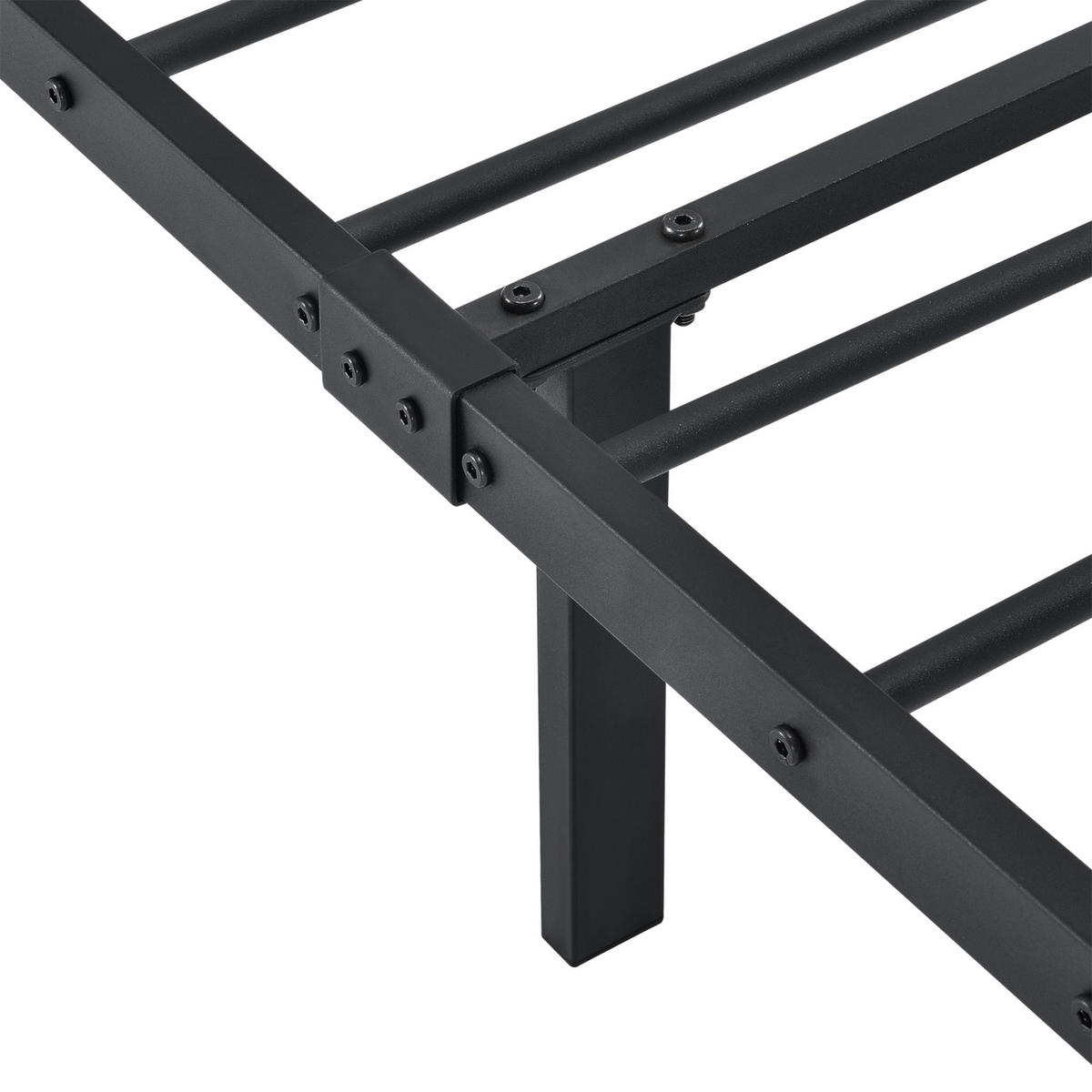METALLBETT Laos - Schwarz, Metall (160/200cm) - [en.casa]