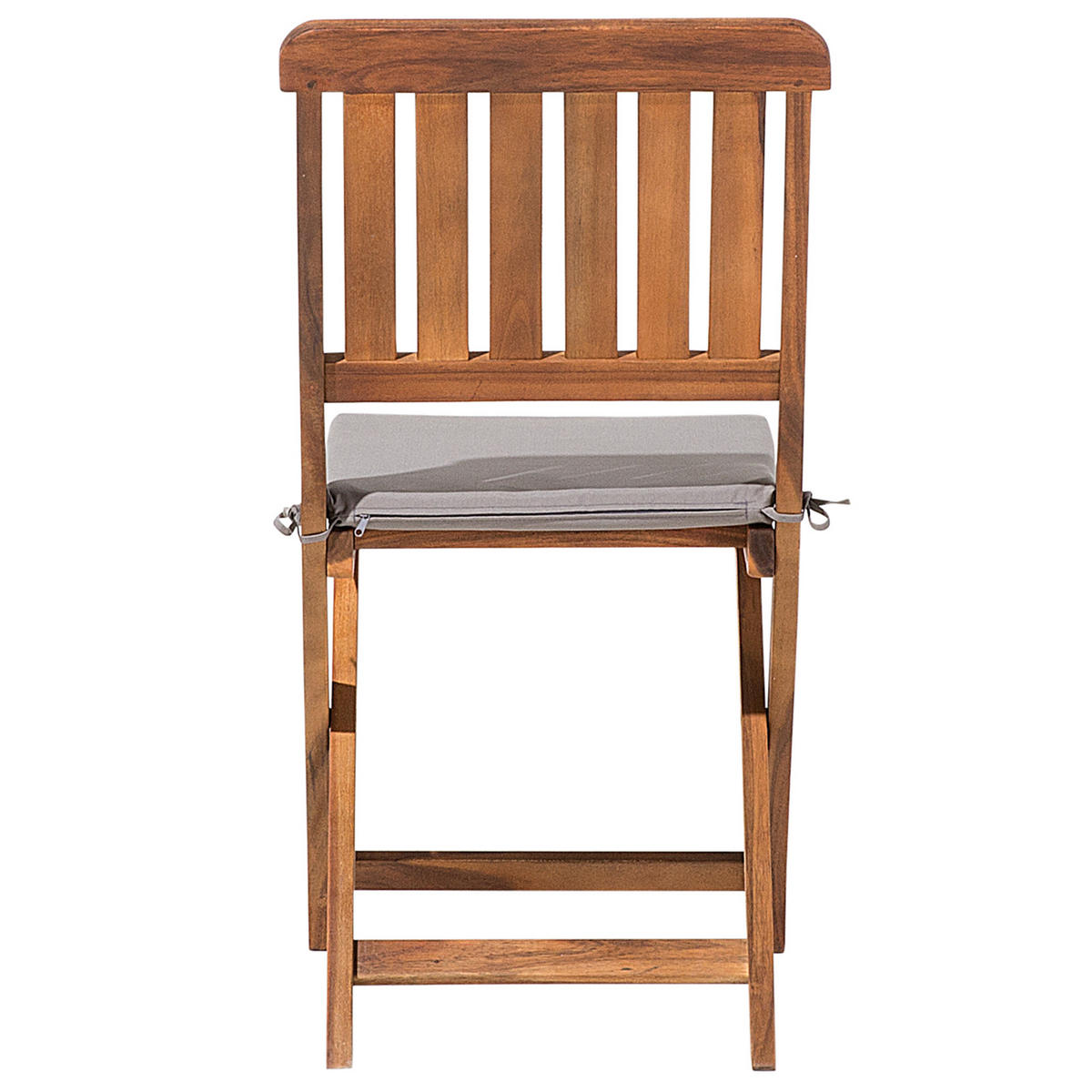 GARTENSTUHL 2er-Set Akazienholz dunkelbraun Cento - Dunkelbraun, Holz (46/90/50cm) - Beliani
