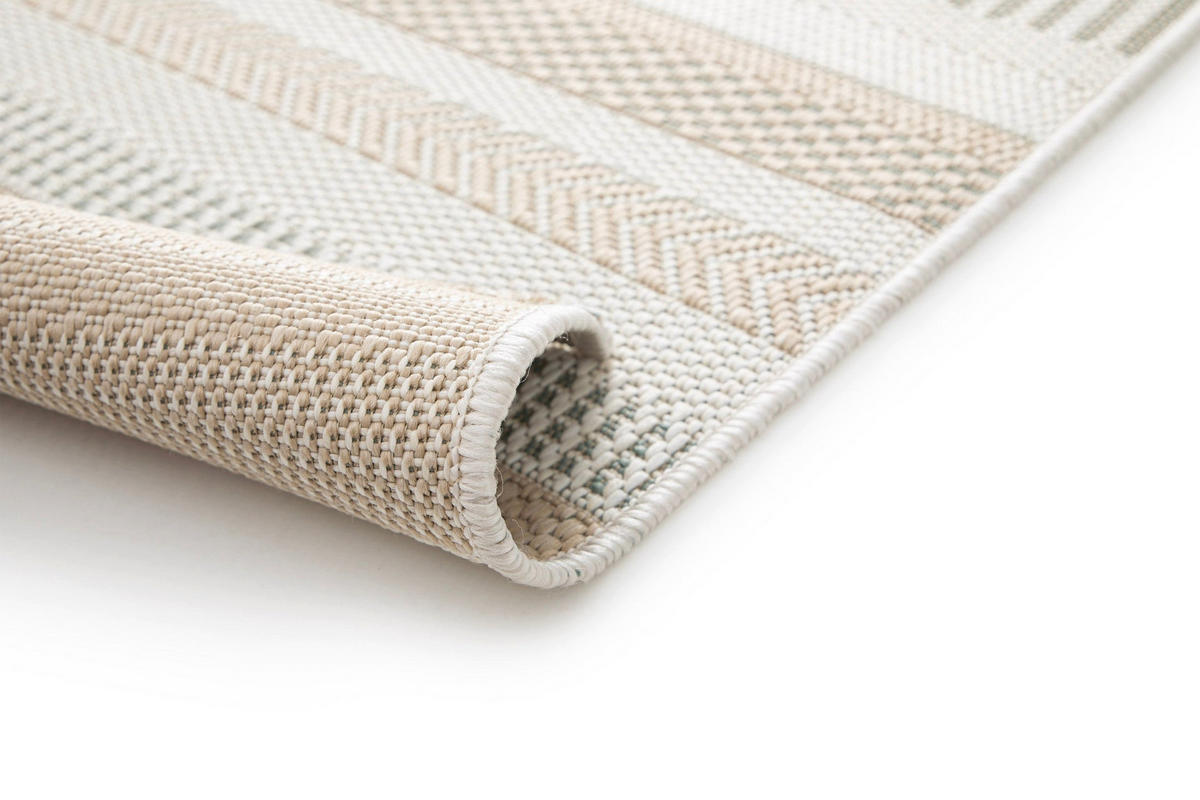 TEPPICH für Innen- und Außenbereich gestreift grün - Grün, Textil (160/230cm) - AFK Living