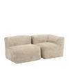 SITZSACK-SOFA 2-tlg.: Ecksessel, Sessel - Beige, Textil (450/68/100cm) - icon