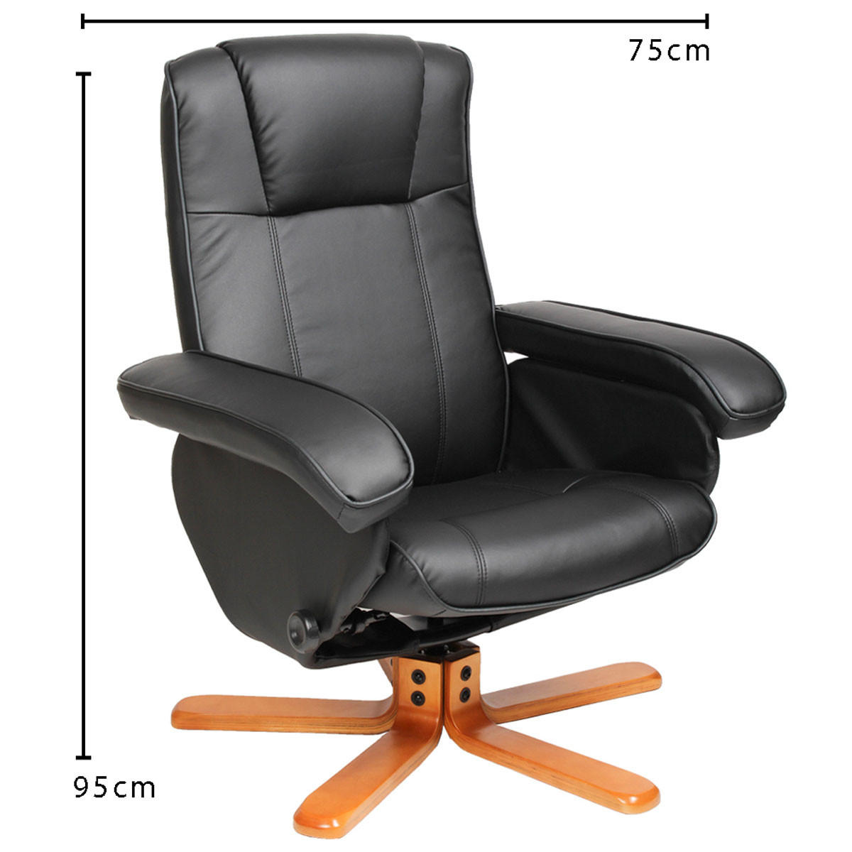 RELAXSESSEL CHARLES Kunstleder Braun - Braun, Textil (75/95/68cm) - SVITA