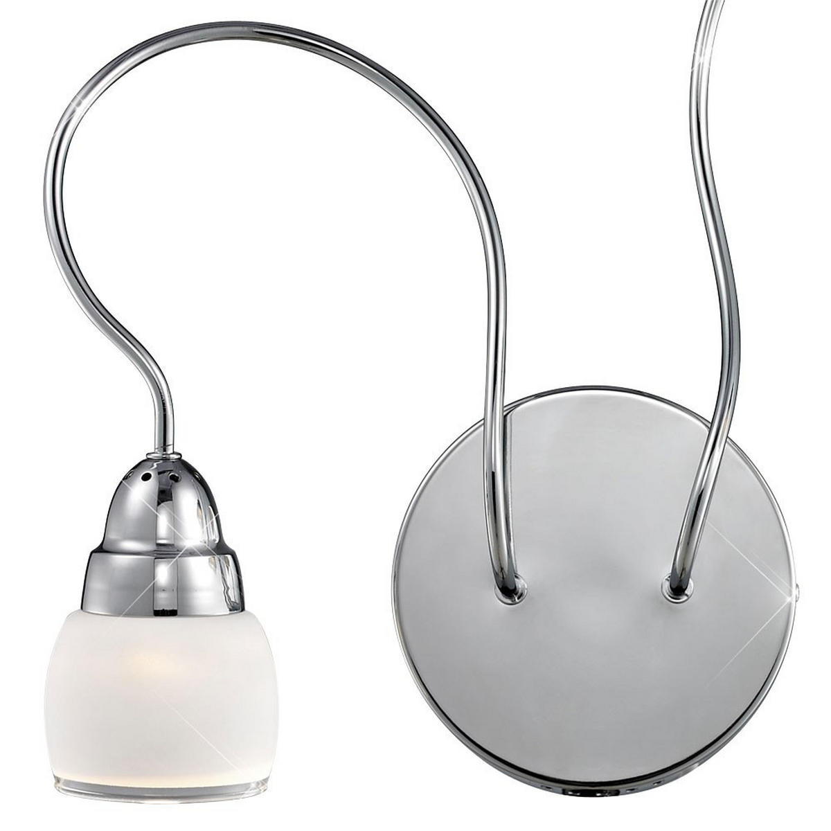 LED WANDLEUCHTE OHARA Metall Chrom - Silberfarben, Glas (35/30/12.5cm) - Esto