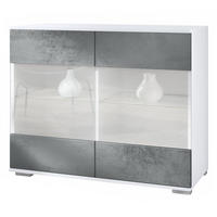 KOMMODE Bari Beton Dunkel Optik - Dunkelgrau, Holzwerkstoff (92.5/75.5/35cm) - Vladon