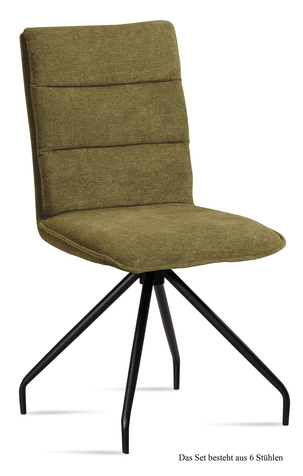 ESSZIMMERSTUHL (6er-Set) Dianna 47x92x60 Schwarz/Olivgrün - Schwarz/Olivgrün, Kunststoff (60/92/47cm) - 58aufmkessel