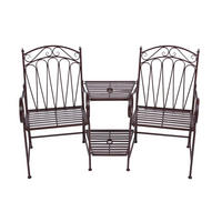 GARTENBANK Renee Doppel - Braun, Metall (157/99.5/70.5cm) - DELUKE