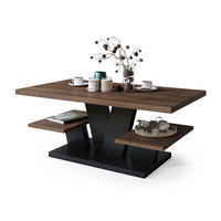 COUCHTISCH rechteckig Eiche dunkel - Schwarz matt 110/60/45 cm - Dunkelbraun/Schwarz, Holzwerkstoff (60/110/45cm) - designimpex