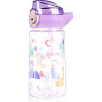 KINDER Trinkflasche mit Strohhalm 500 ml Lila Tier - Lila, Kunststoff (19/19cm)
