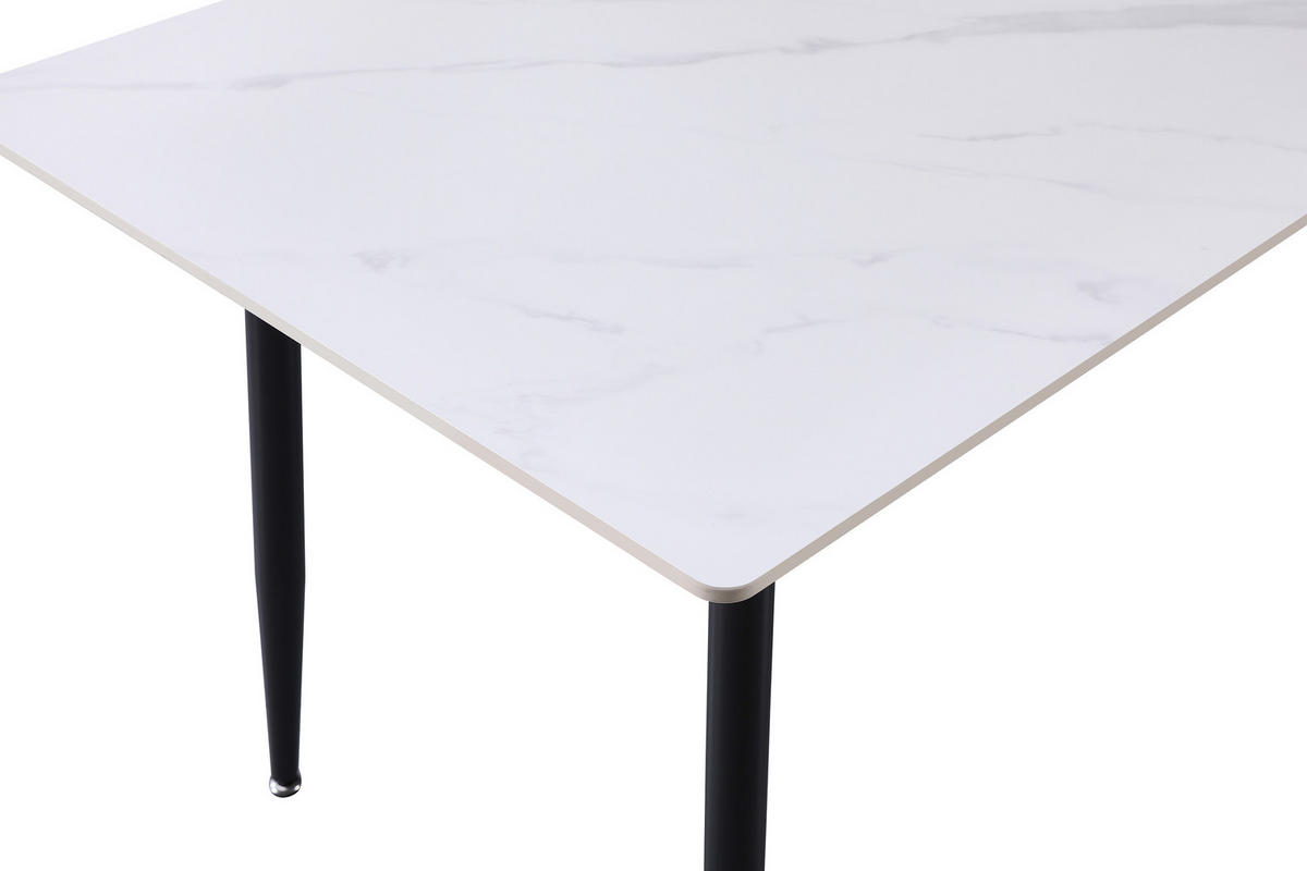 ESSTISCH GÖTEBORG - Schwarz/Weiß, Keramik (80/140/75cm) - SAM