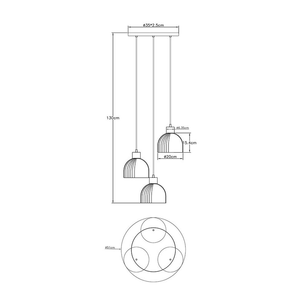 LED PENDELLEUCHTE Metall, Weiß matt, Glas opal, kürzbar - Multicolor, Holz (51/51/130cm) - Globo Lighting