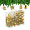 100-TLG.WEIHNACHTSKUGELN-SET - Goldfarben, Kunststoff (30/24/12cm) - Relaxdays