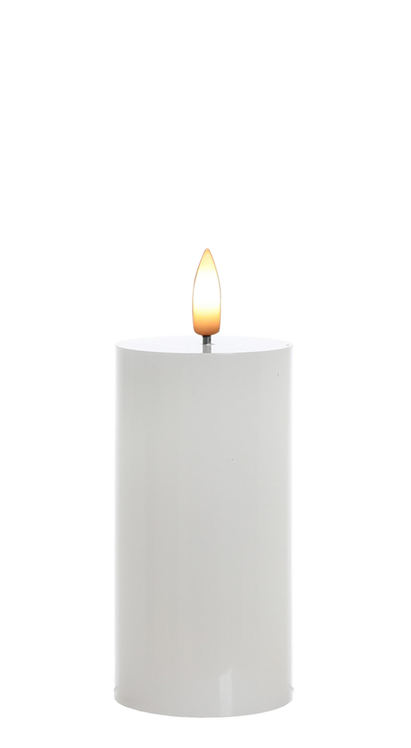 LED-KERZE Idalia Weiß 14/5/14 cm Kunstoff - Weiß, Kunststoff (14/5/14cm) - Mondex