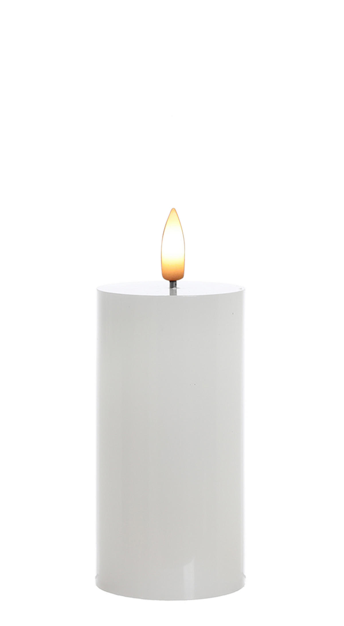 LED-KERZE Idalia Weiß 14/5/14 cm Kunstoff - Weiß, Kunststoff (14/5/14cm) - Mondex
