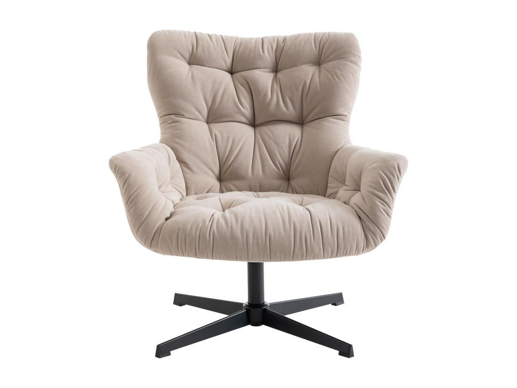 DREHSESSEL - Stoff - Beige - OPHELIE - Beige, Textil (83/87/83cm) - Vente-Unique