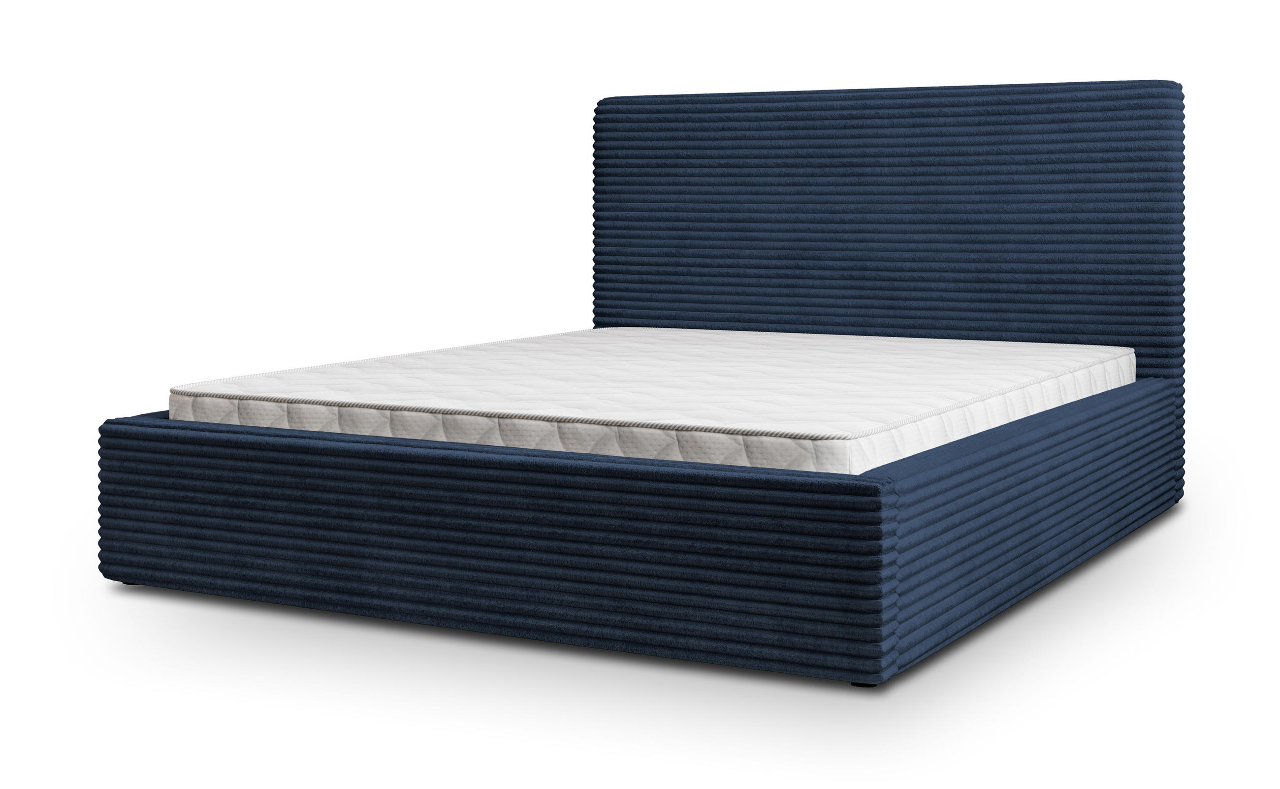 POLSTERBETT MIRETTI 160x200 cm mit Bettkästen - Blau - Blau, Holz (160/200cm) - MASSENO