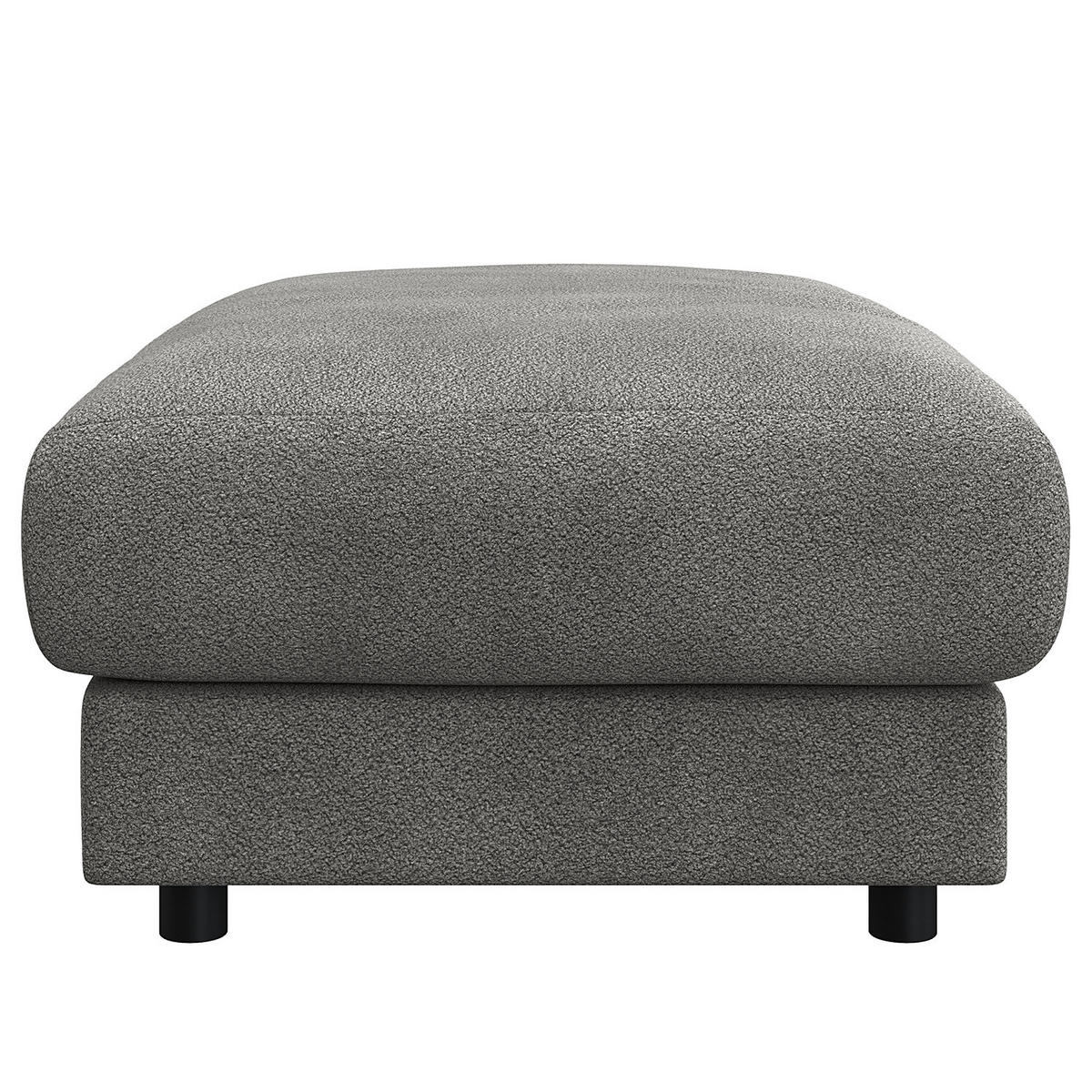 POLSTERHOCKER - Schwarz/Grau, Holz/Kunststoff (107/41/77cm) - home24