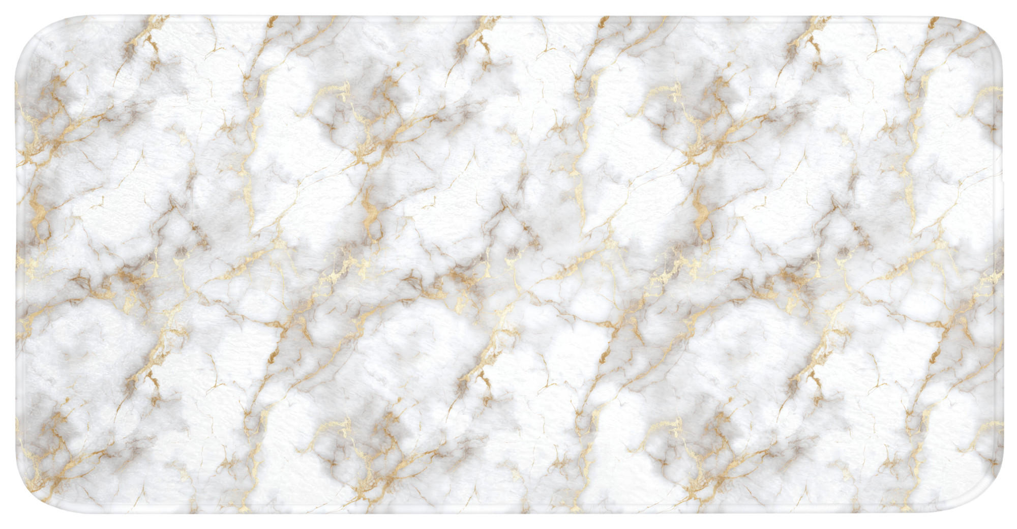 KOUPELNOVÁ PŘEDLOŽKA Zlaté žilky - Mramor - Bílý 120x60 cm - bílá, textil/plast (120/60cm) - OnlyWow