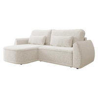 ECKSCHLAFSOFA Lorenzo - Schwarz/Naturfarben, Holz/Kunststoff (260/165cm) - MIRJAN24