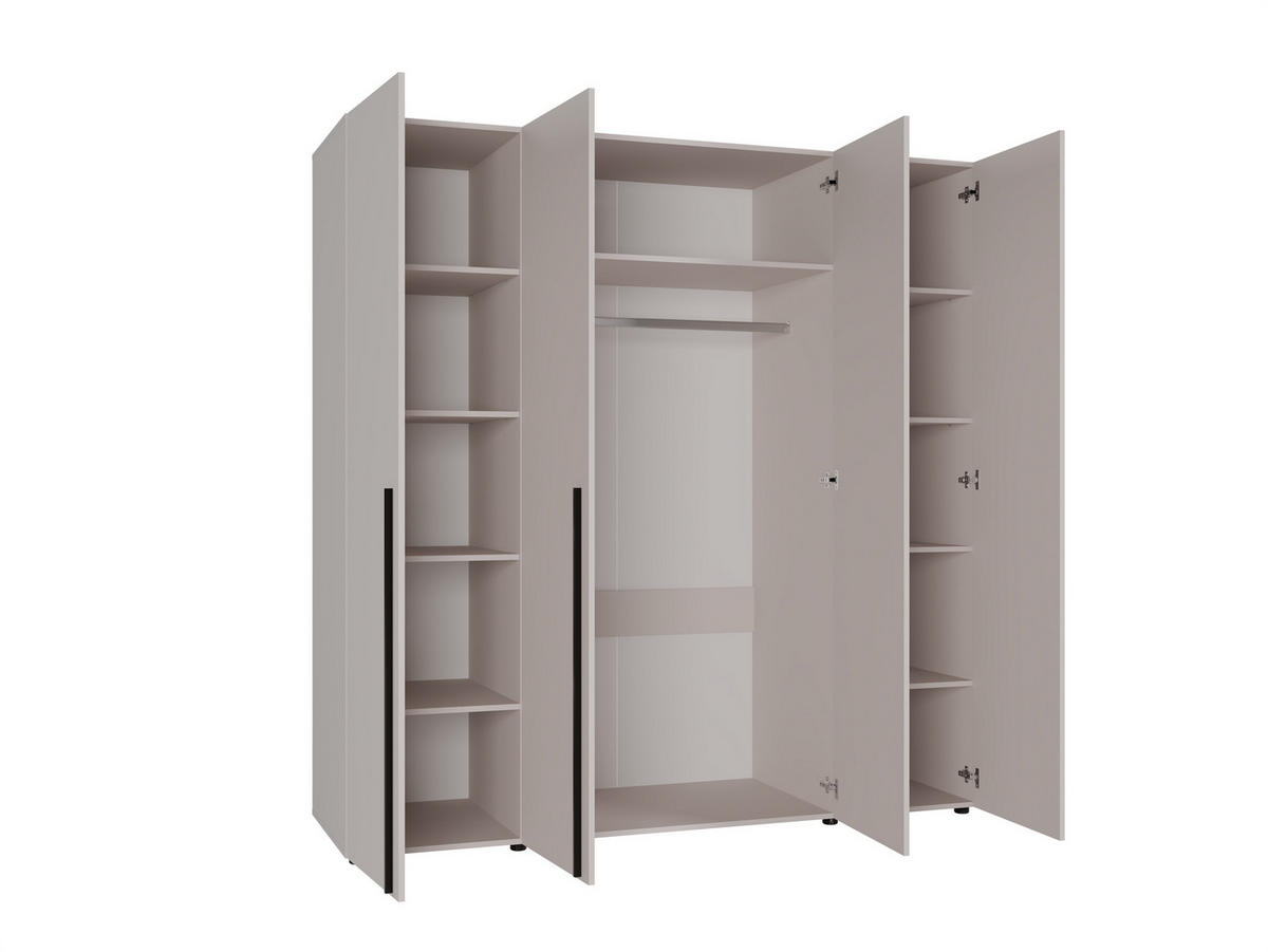 DREHTÜRENSCHRANK Arni Kaschmir Beige - 11 Fächer - 200x206x60 cm - Kaschmir, Holzwerkstoff (200/206/60cm) - Ravio