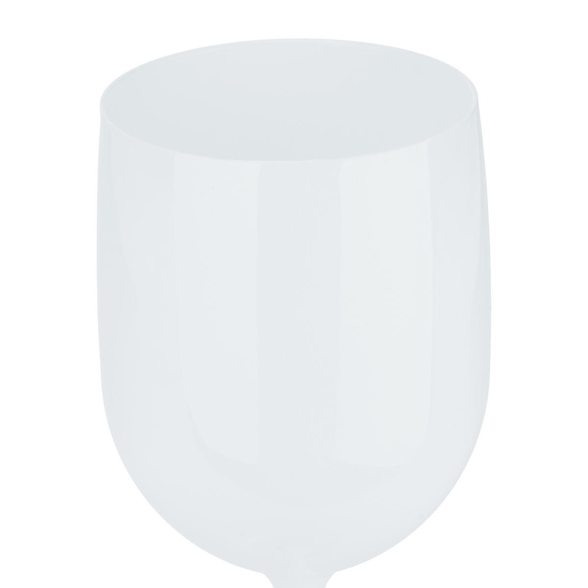 6XWEINGLÄSER - Weiß, Kunststoff (0.4L) - Relaxdays