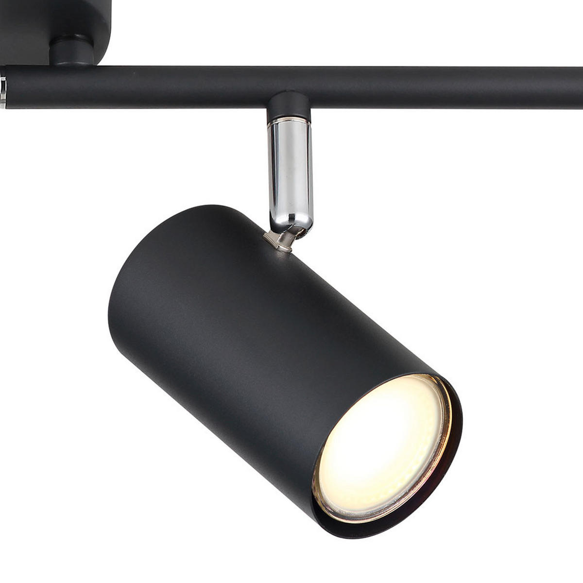 DECKENLEUCHTE Metall Schwarz Matt - Schwarz, Metall (60/8/14.5cm) - Globo Lighting