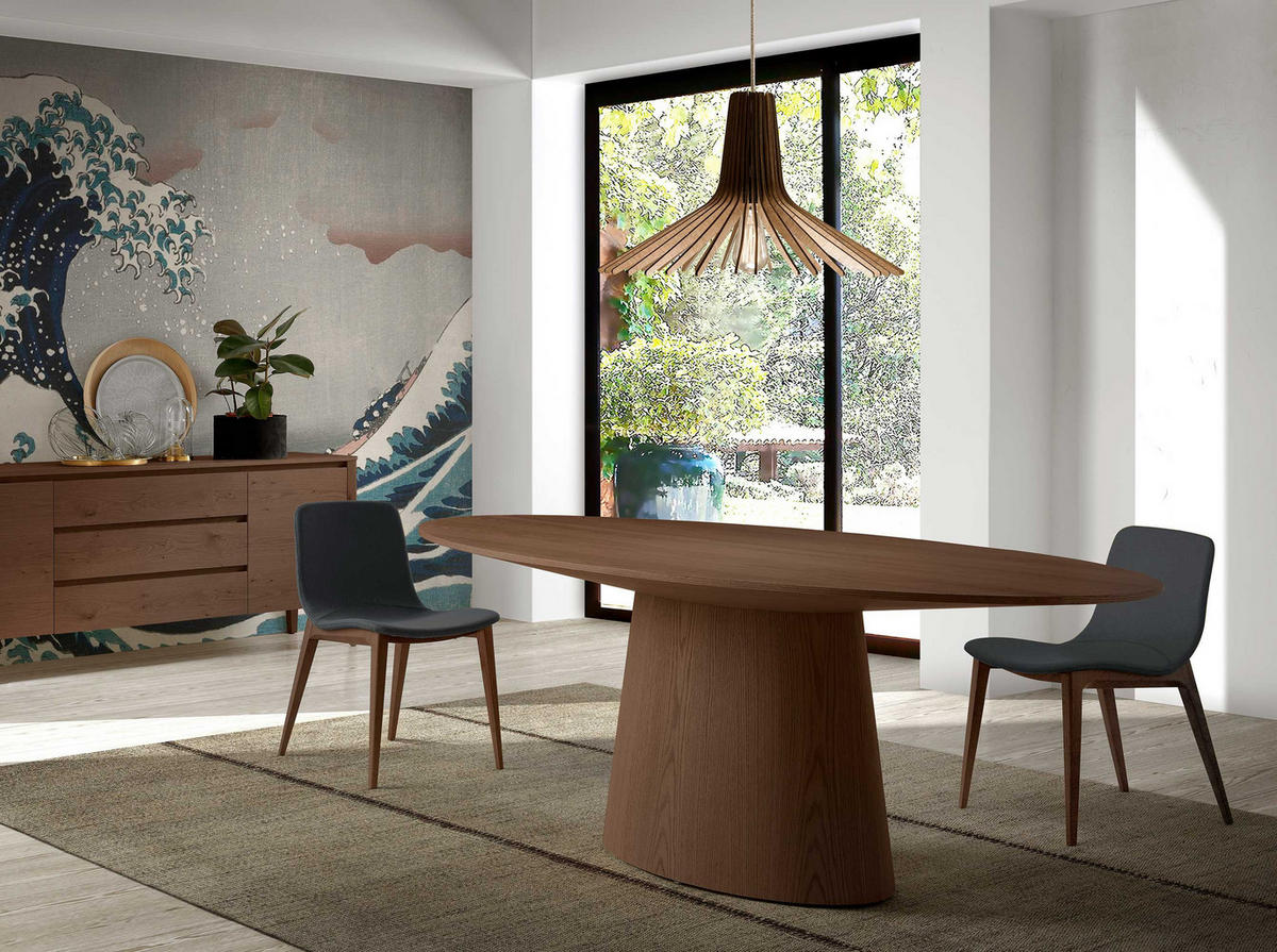 ESSTISCH Oval Walnuss 220/110/76 cm - Walnussfarben, Holz (110/220/76cm) - ANGEL CERDA