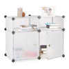 REGALSYSTEM - Transparent, Kunststoff/Metall (74.5/56/37cm) - Relaxdays