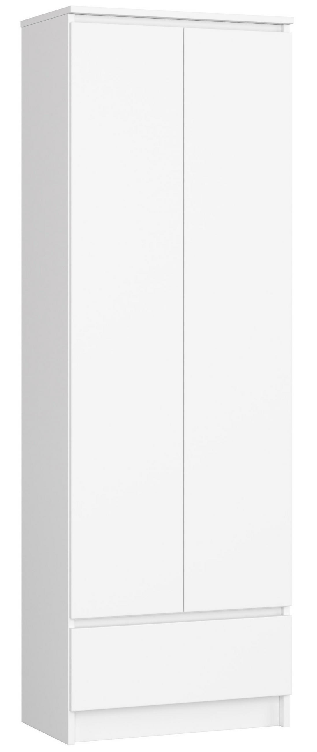 MEHRZWECKSCHRANK Weiß 60x180x35 cm - Weiß, Holzwerkstoff (60/180/35cm) - Akord