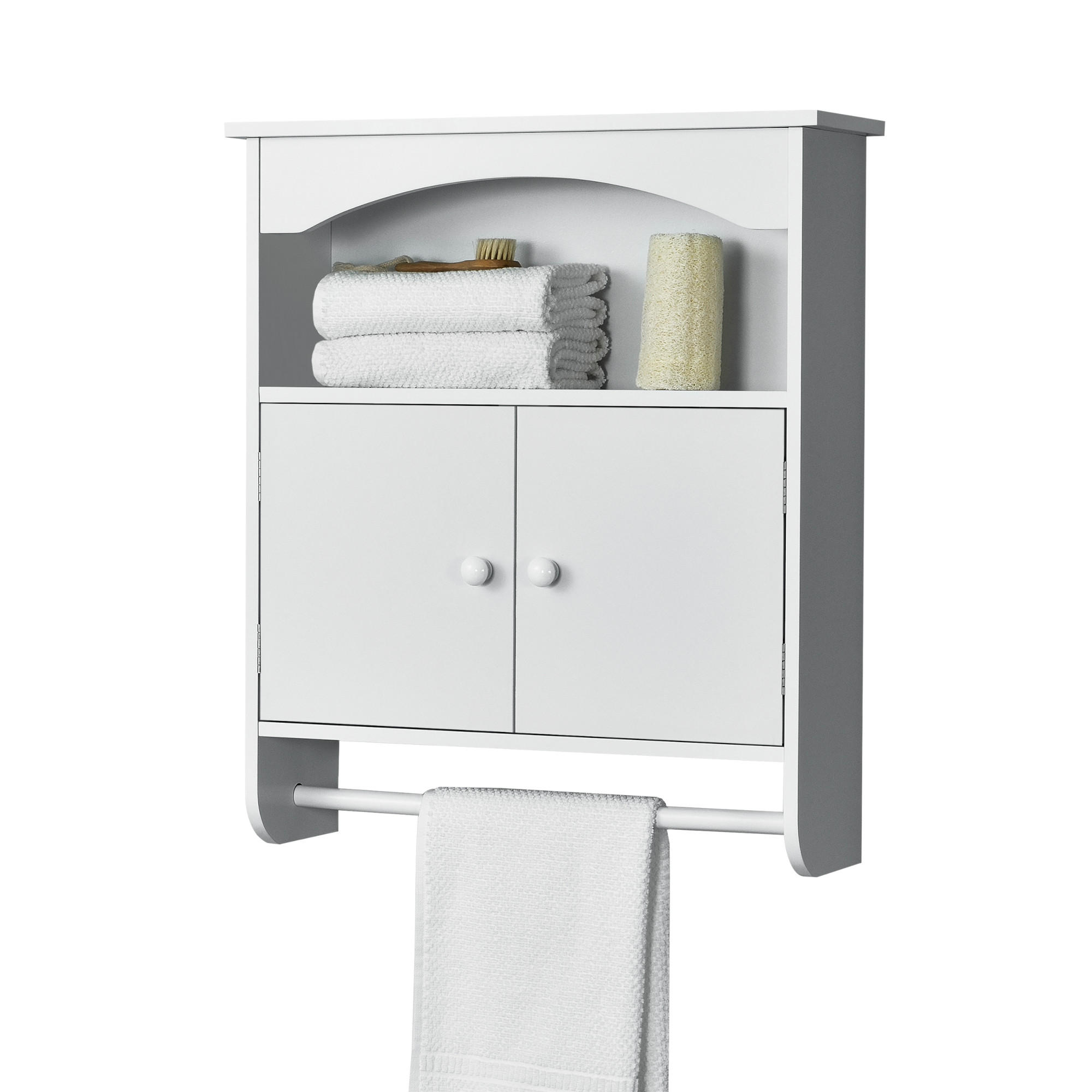 HÄNGESCHRANK Graz - Weiß, Holzwerkstoff (53/61.3/15.5cm) - [en.casa]