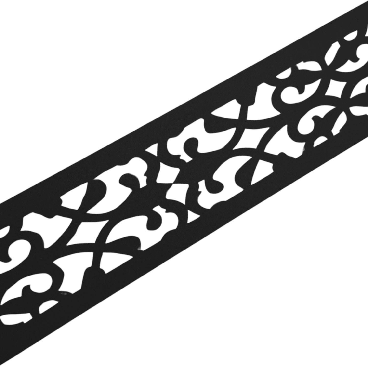 SICHTSCHUTZSTREIFEN PREMIUM Dekor Orient Zaunstreifen Lasermuster Schwarz 2,55m - Schwarz, Kunststoff (255/19cm) - ZAUN|ZU