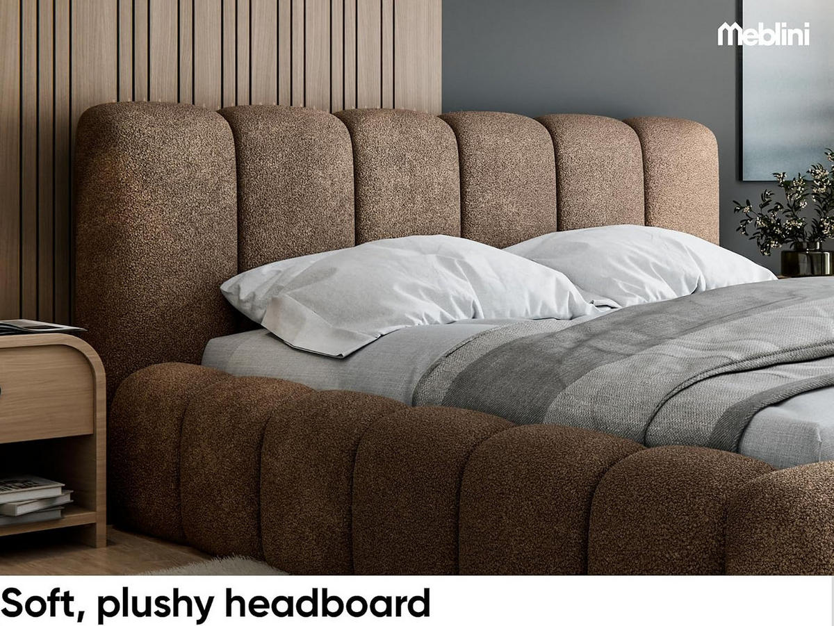 BETT SOFINA - Braun, Holzwerkstoff (120/200cm) - Meblini