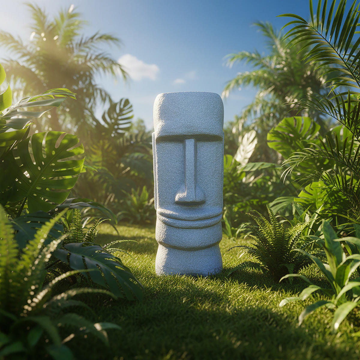 MOAISOCHA - sivá, plast (20/47/18cm) - Relaxdays