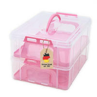TRANSPORTBOX Behälter Kuchen - Pink, Kunststoff (26.1/21.2/36.1cm) - Intirilife