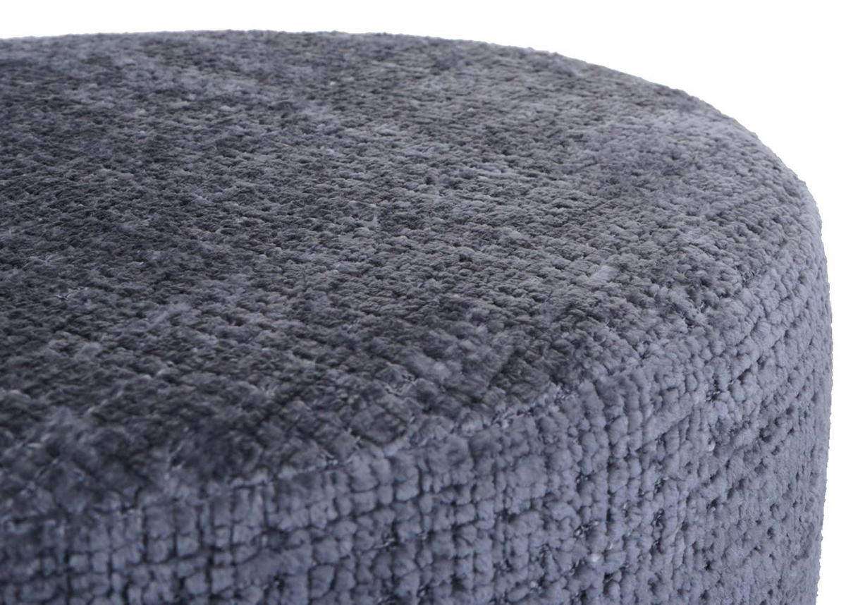 HOCKER Grau - Grau, Textil (37/57/37cm) - MCW