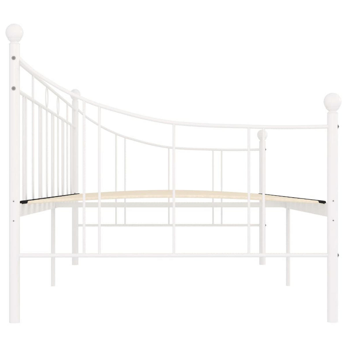 TAGESBETT-RAHMEN Weiss Metall 90/200 Cm - Weiß, Metall (90/200cm) - vidaXL