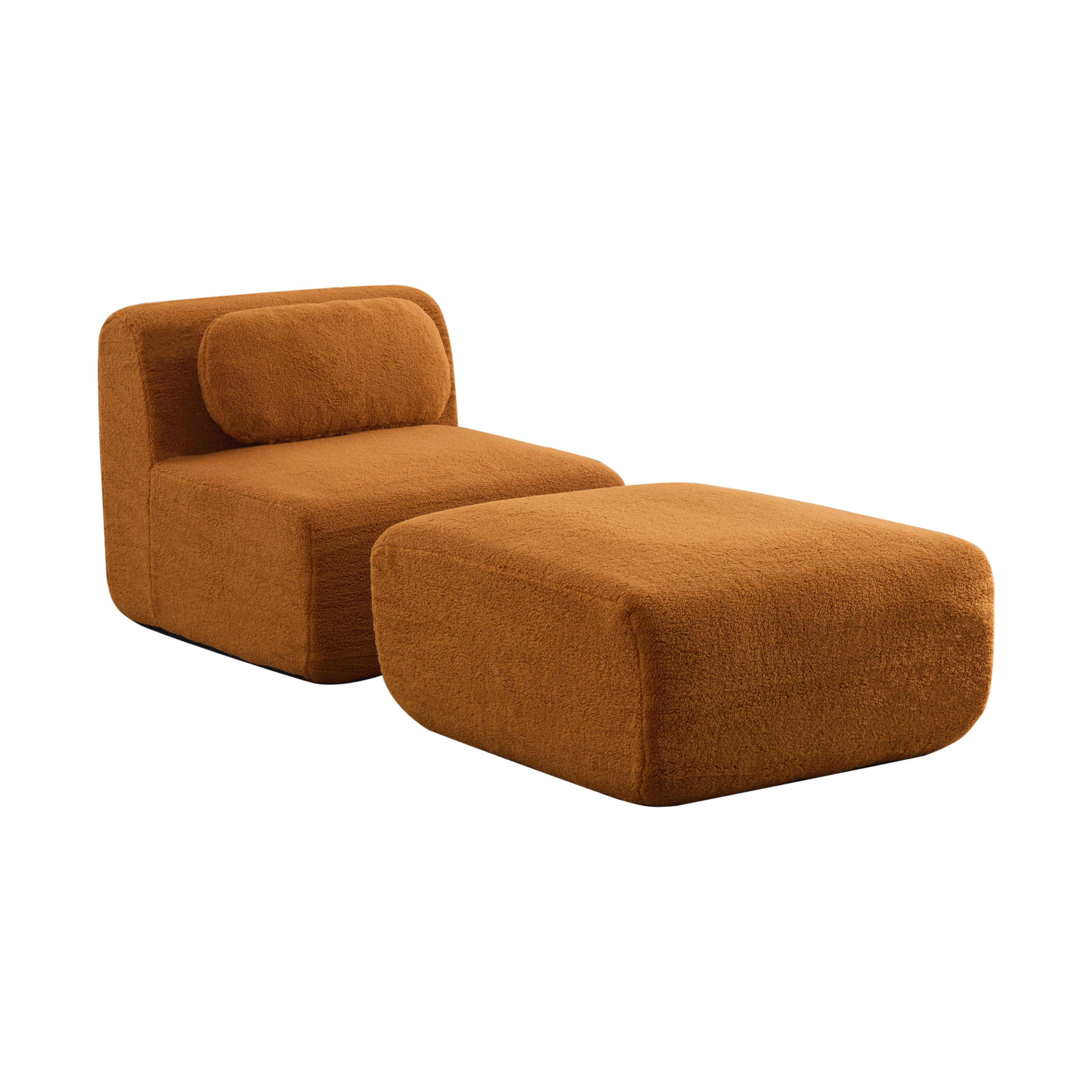 SOFA Chenille Caramel rutschfest - Orange, Textil (79/71/177cm) - WISHDOR