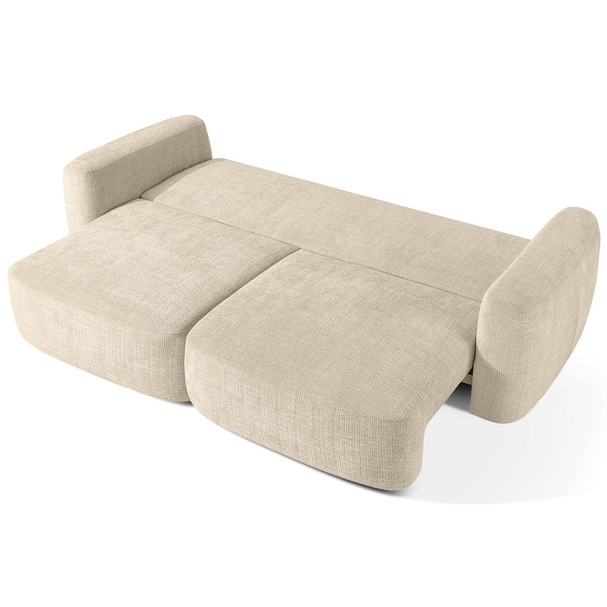 SOFA 3 ELOSA - Creme, Holz/Textil (245/85/115cm) - KONSIMO®