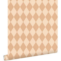 TAPETE Karomuster 50 x 900 cm - Beige, Papier (50/0.1cm) - ESTAhome