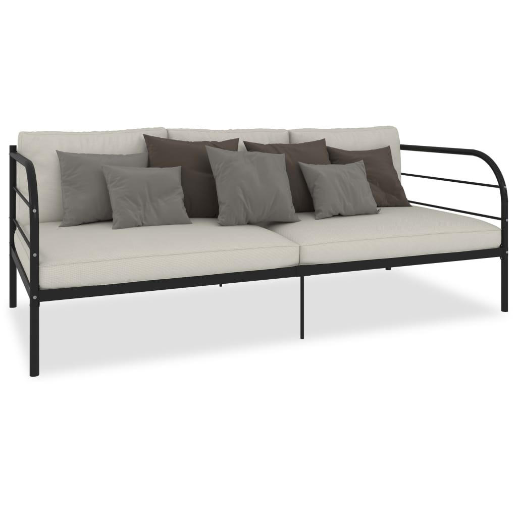 METALLBETT Herbert 96/207 cm - Schwarz, Metall (90/200cm) - Nettlife