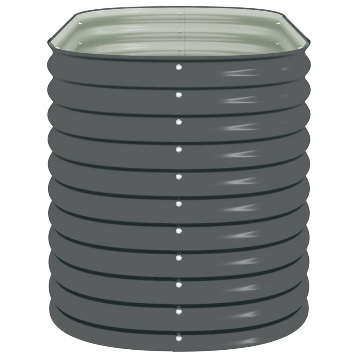 HOCHBEET rund für Garten BLUMO Metall 160x80x81 cm Grau - Grau, Metall (160/81/80cm) - DELUKE