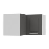 ECKHÄNGESCHRANK Kvantum W12/60/36 Graphit Matt / Weiß Matt 60 / 60 / 36cm - Graphitfarben/Weiß, Holz/Holzwerkstoff (60/36/60cm) - Feldmann-Wohnen