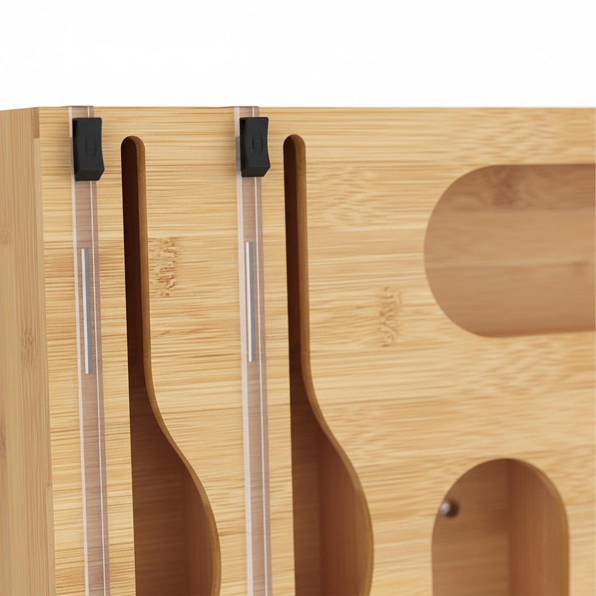 FOLIENSPENDER - Hellbraun, Holz/Kunststoff (33.5/43.5/7.5cm) - Relaxdays