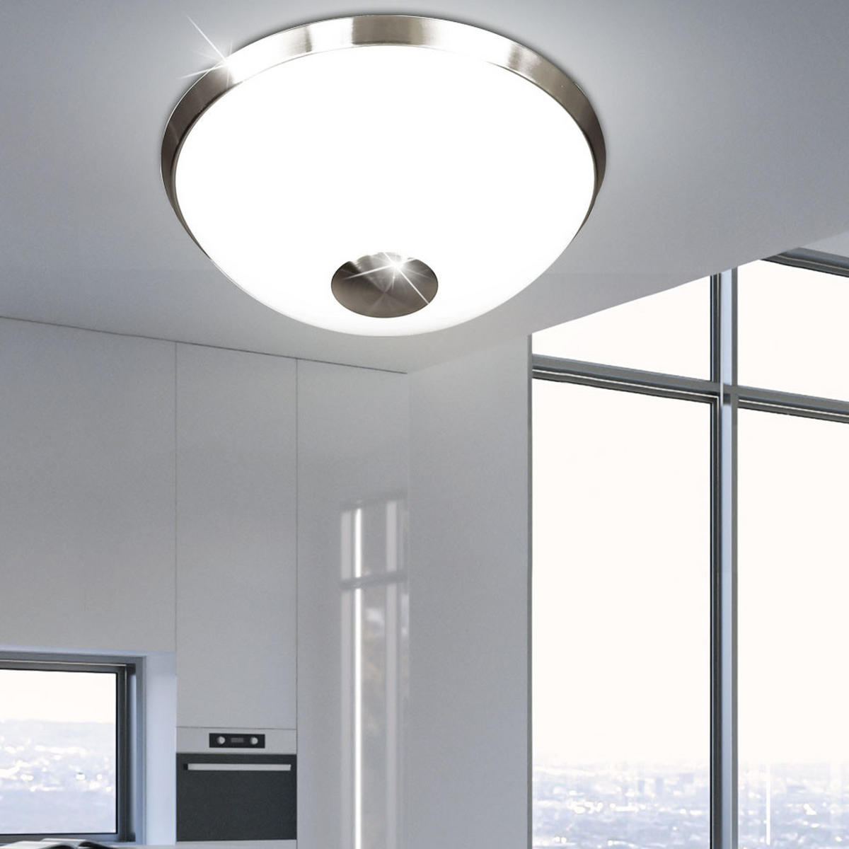 LED DECKENLEUCHTE MILE Weiß - Weiß, Metall (40/40/14cm) - Wofi