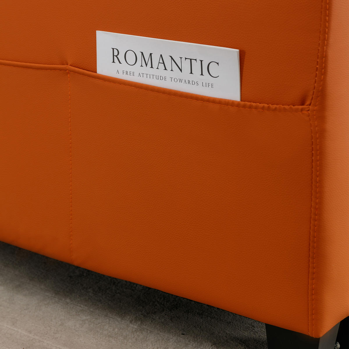 SCHLAFSESSEL DE-35007 3-in-1 mit USB und Getränkehaltern Orange - Orange, Metall (87/84/74cm) - ComfortXL