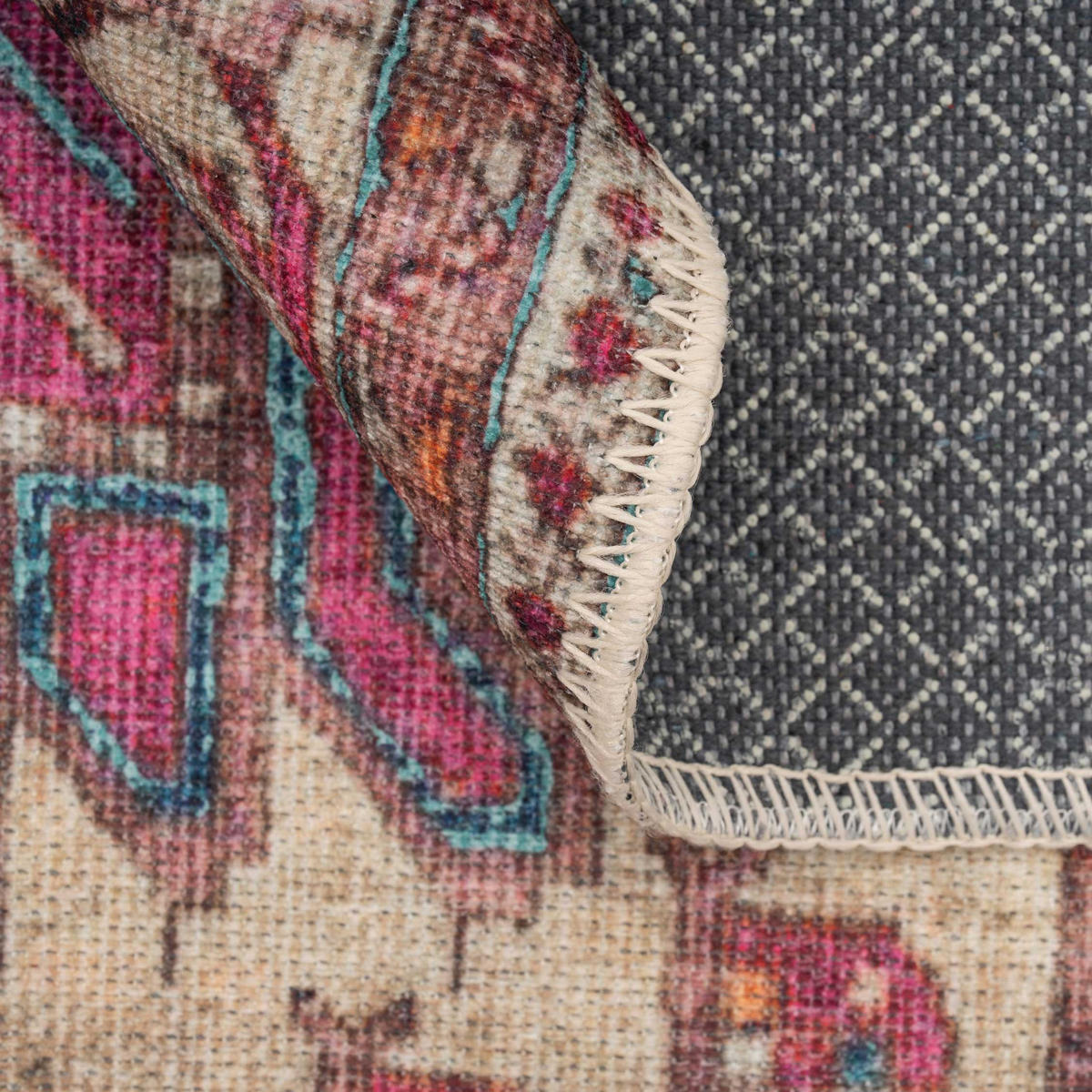 FLACHWEBETEPPICH Clarissa Multi - Pink, Textil (60/240cm) - Kukoon Rugs