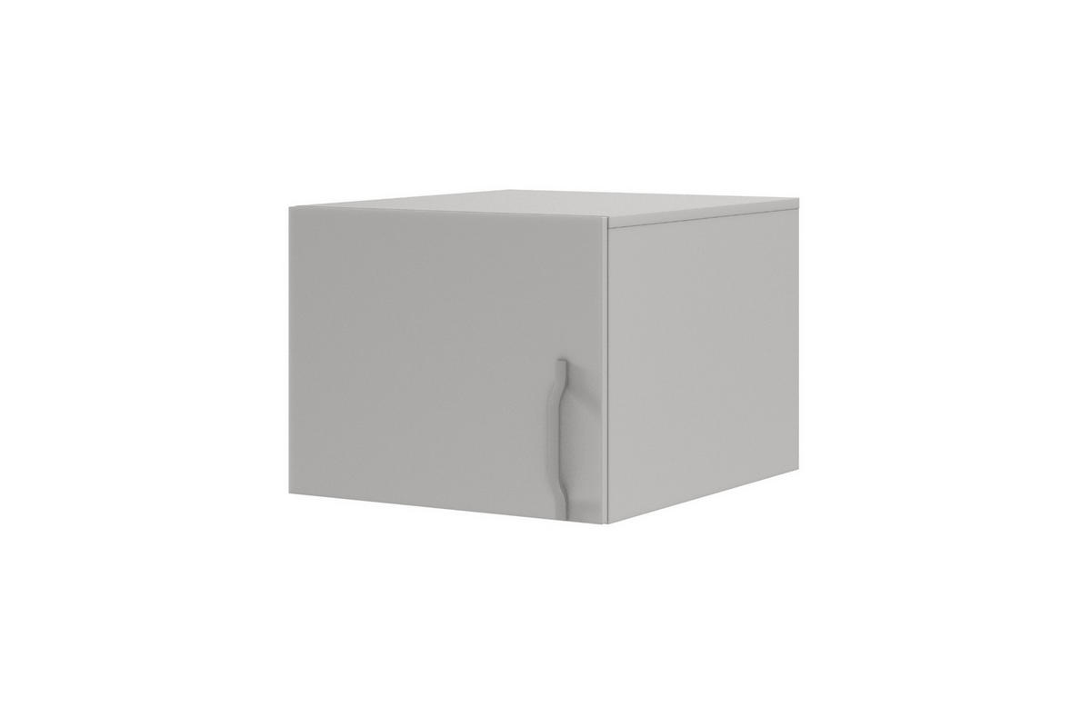 AUFSATZSCHRANK BRISSO BRN5 50/40/60,5 cm in Platingrau mit Metallgriffen - Grau, Holzwerkstoff/Metall (50/40/61cm) - Deine Möbel 24