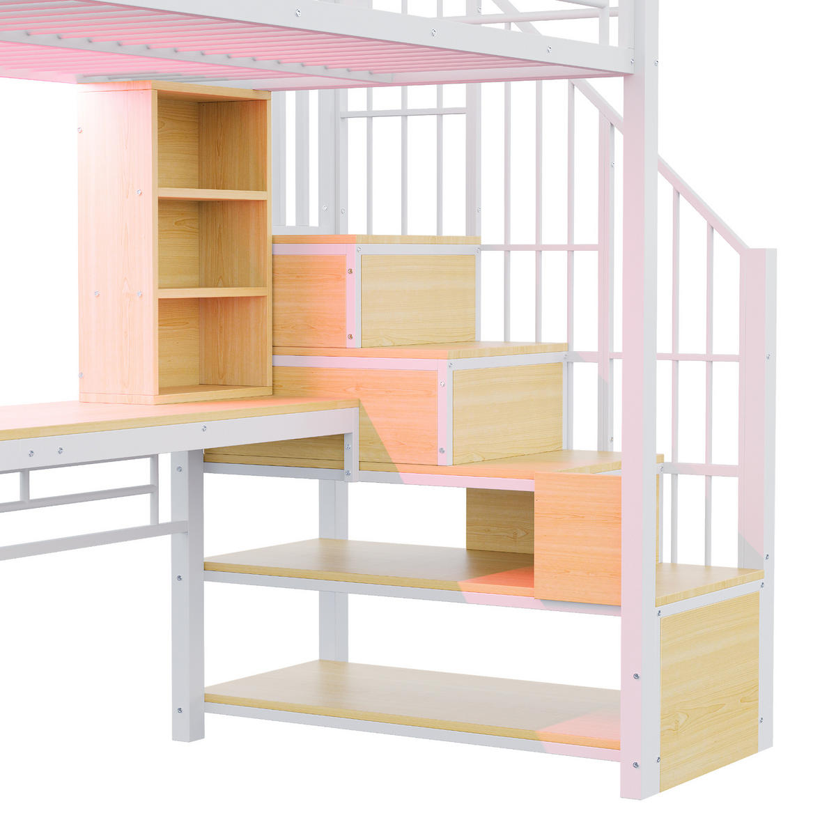 HOCHBETT Eisen 90/200 cm Weiß - Weiß, Holzwerkstoff/Metall - Raumix