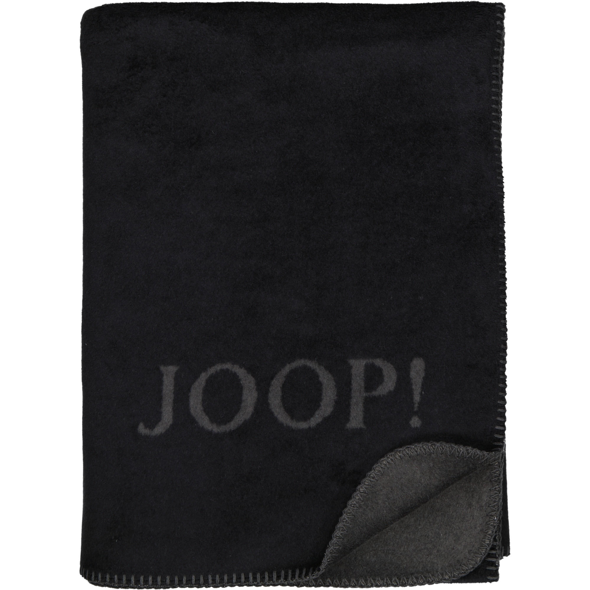 WOHNDECKEN UNI-DOUBLEFACE SCHWARZ-ANTHRAZIT - Schwarz, Textil (150/200cm) - Joop!