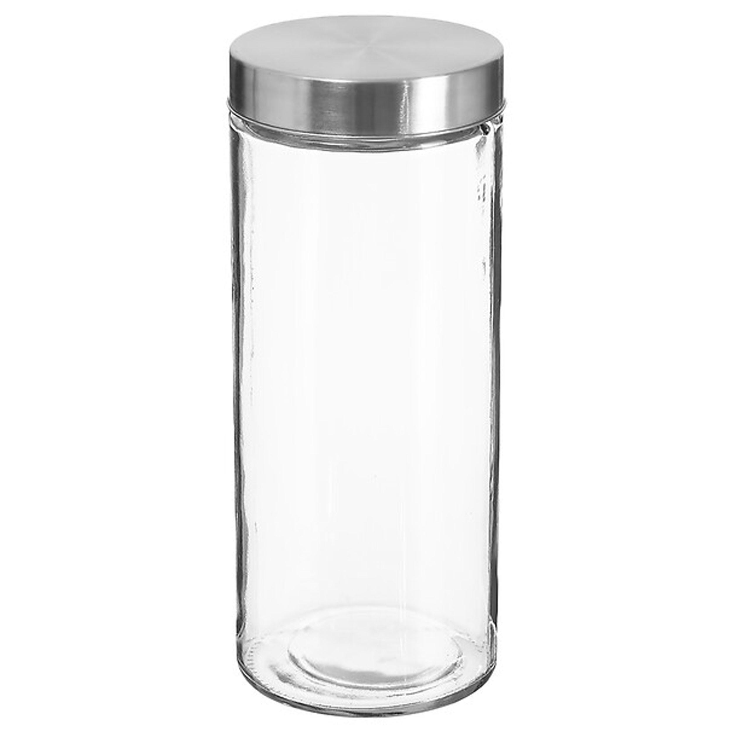 EINMACHGLAS Nixo, Glas, Edelstahl, Transparent, 2 L - Transparent, Glas (2L) - 5five Simply Smart