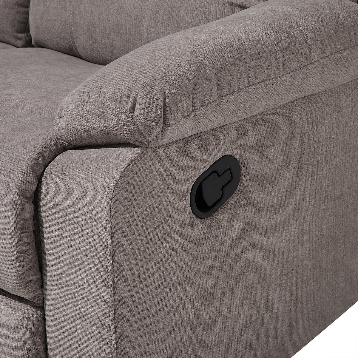 2-SITZER-SOFA Polsterbezug Taupe Bergen - Taupe, Textil (146/101/73cm) - Beliani
